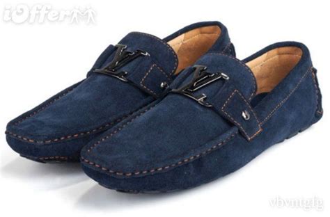 Mocasines Louis Vuitton Hombre Adulto Azul Beige..